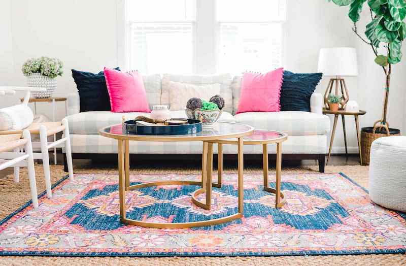 come scegliere il tappeto del soggiorno colorato