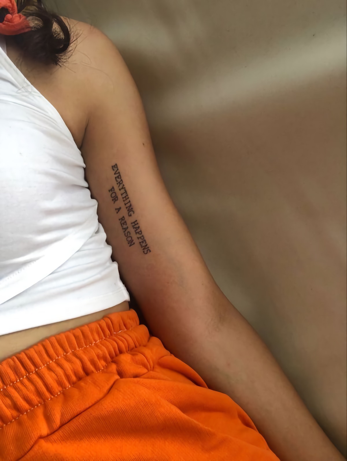 everything happens for a reason tattoo tatuaggio braccio donna