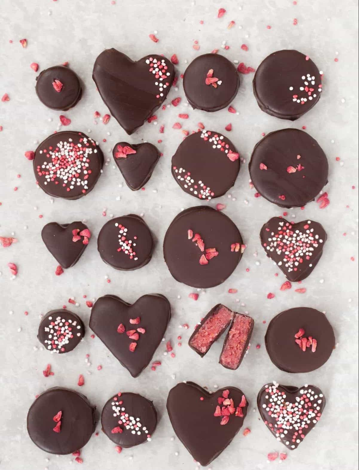 cioccolatini per san valentino a forma di cuore