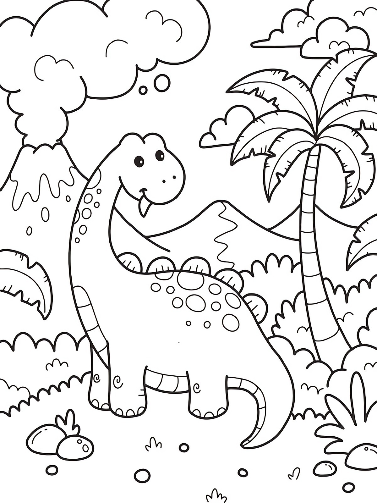 disegni di dinosauri per bambini da colorare
