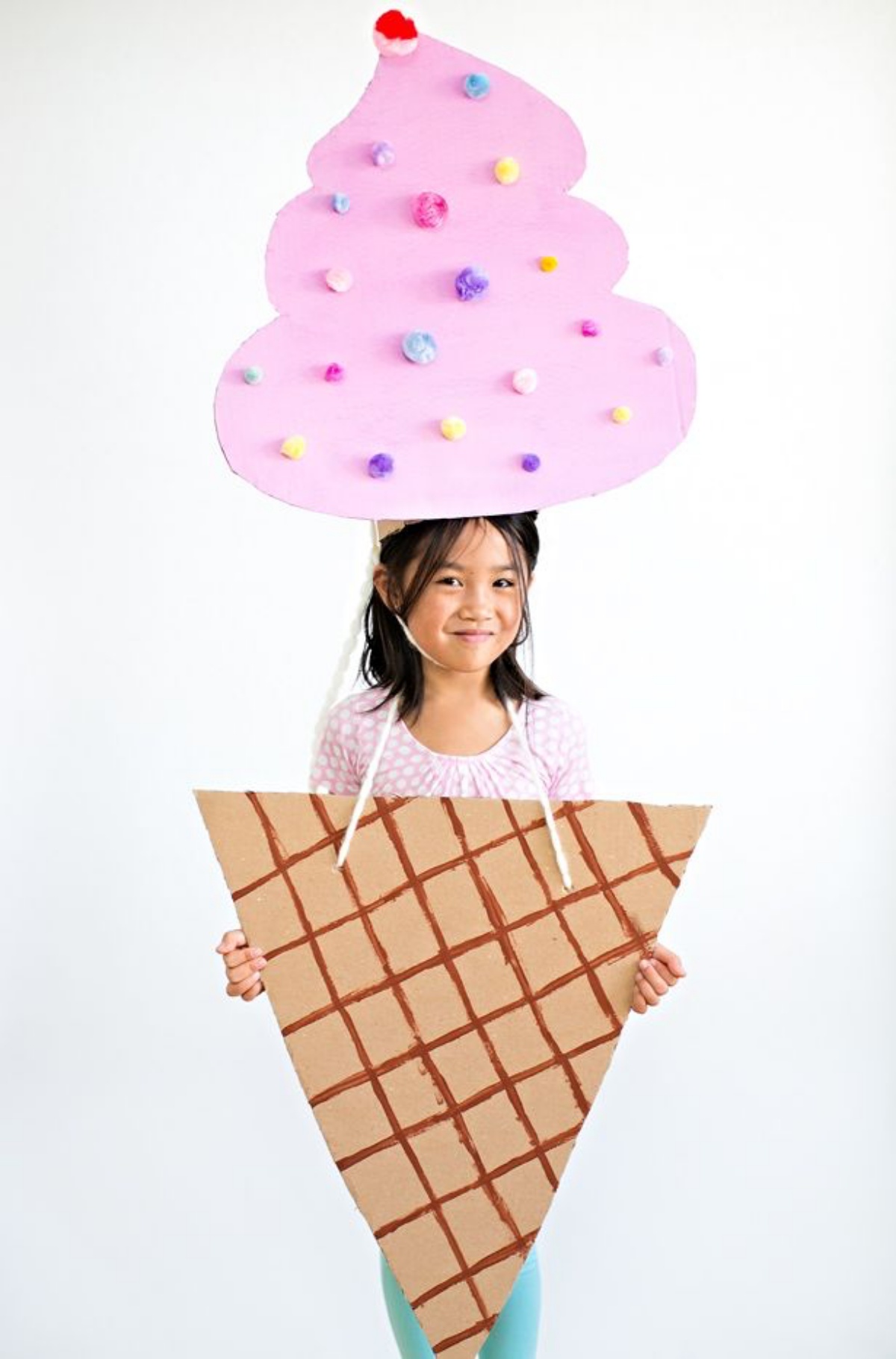 travestimento di carnevale per bambina costume di gelato cono