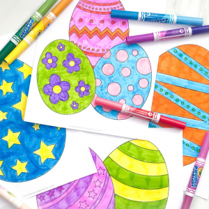 Disegni di uova di Pasqua da colorare per bambini