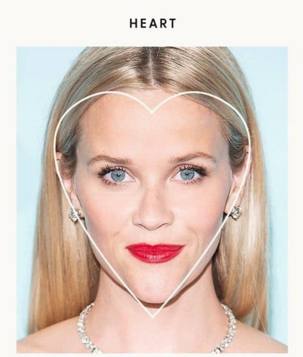 viso a forma di cuore attrice reese witherspoon