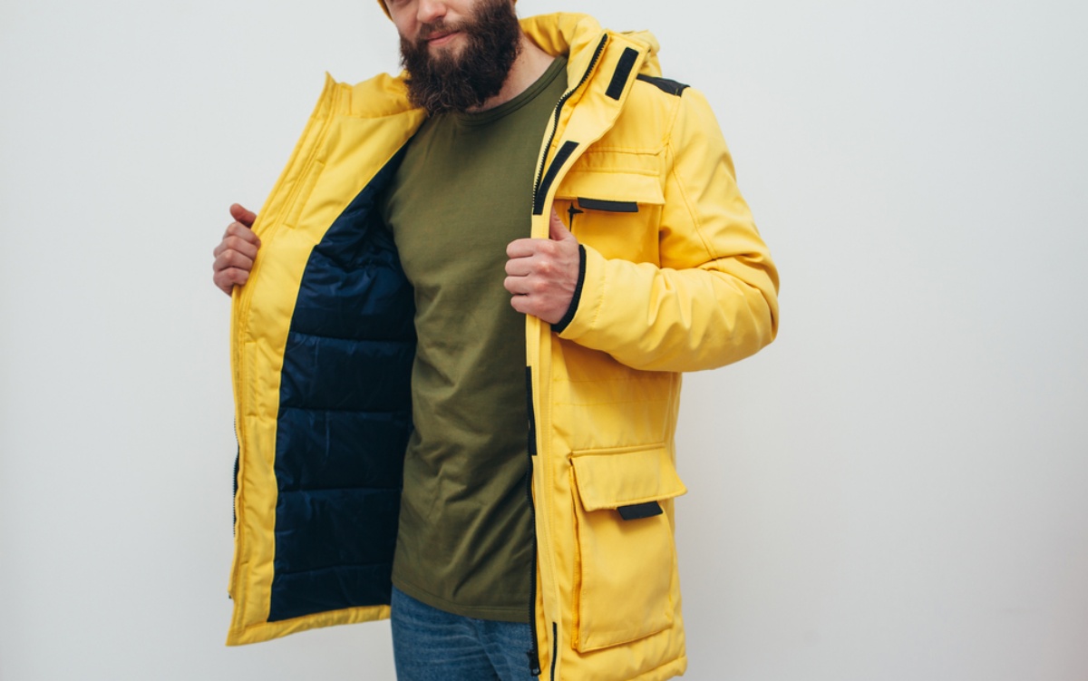 capi di abbigliamento personalizzati giacca gialla