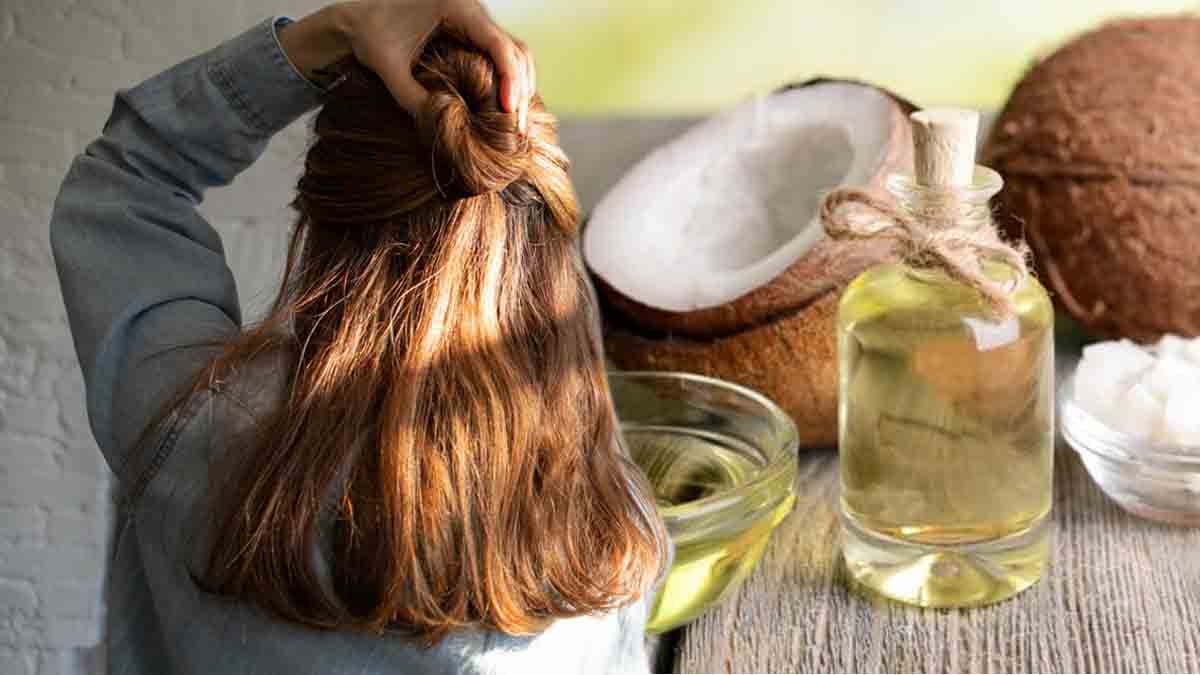 nutrire i capelli opachi con olio di cocco