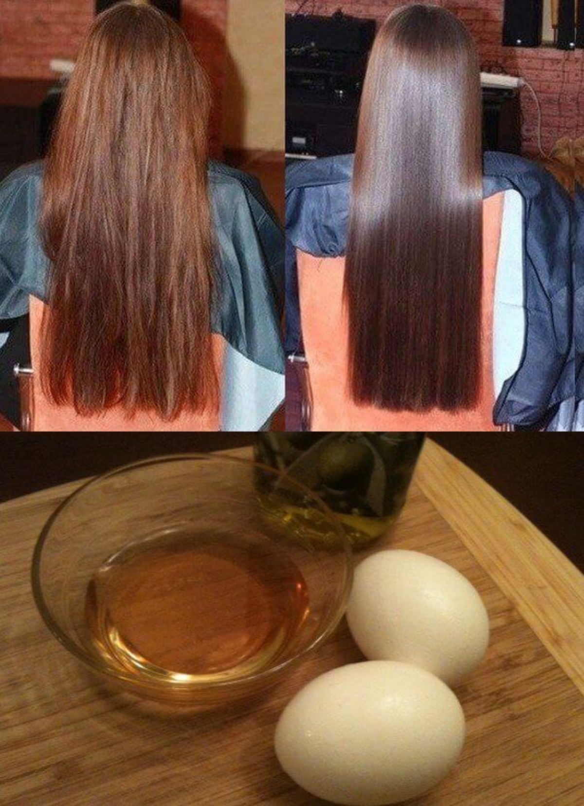 prima e dopo maschera con uovo miele olio