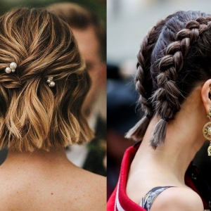 Capelli raccolti semplici: acconciature anche su un taglio corto