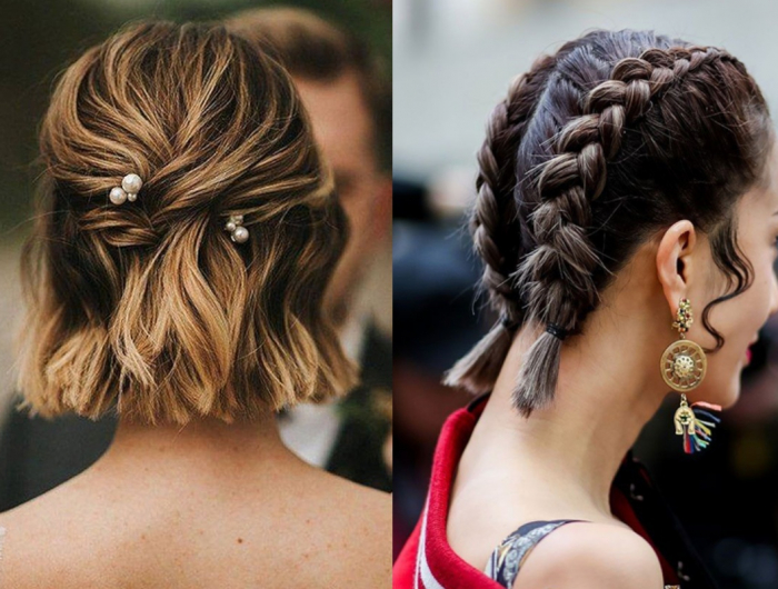 Capelli raccolti semplici: acconciature anche su un taglio corto