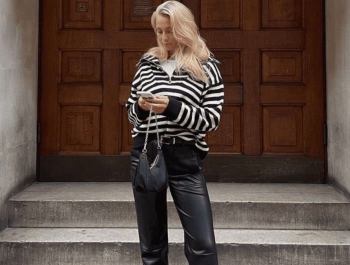 Pantalone di pelle in autunno anche per le donne over 50!