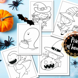 Disegni di Halloween divertenti e facili da colorare per bambini