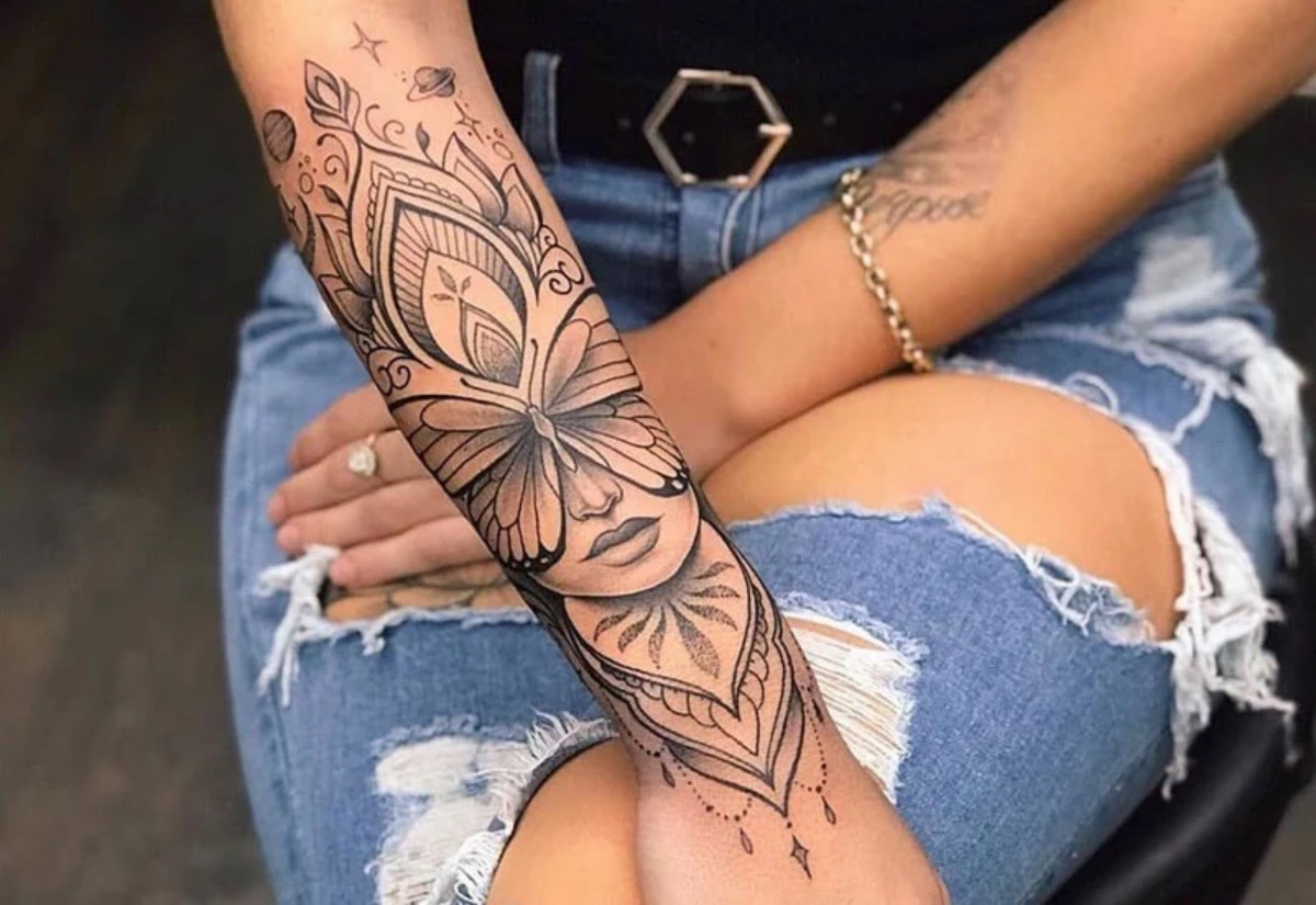 idee tatuaggi braccio donne disegno mandala