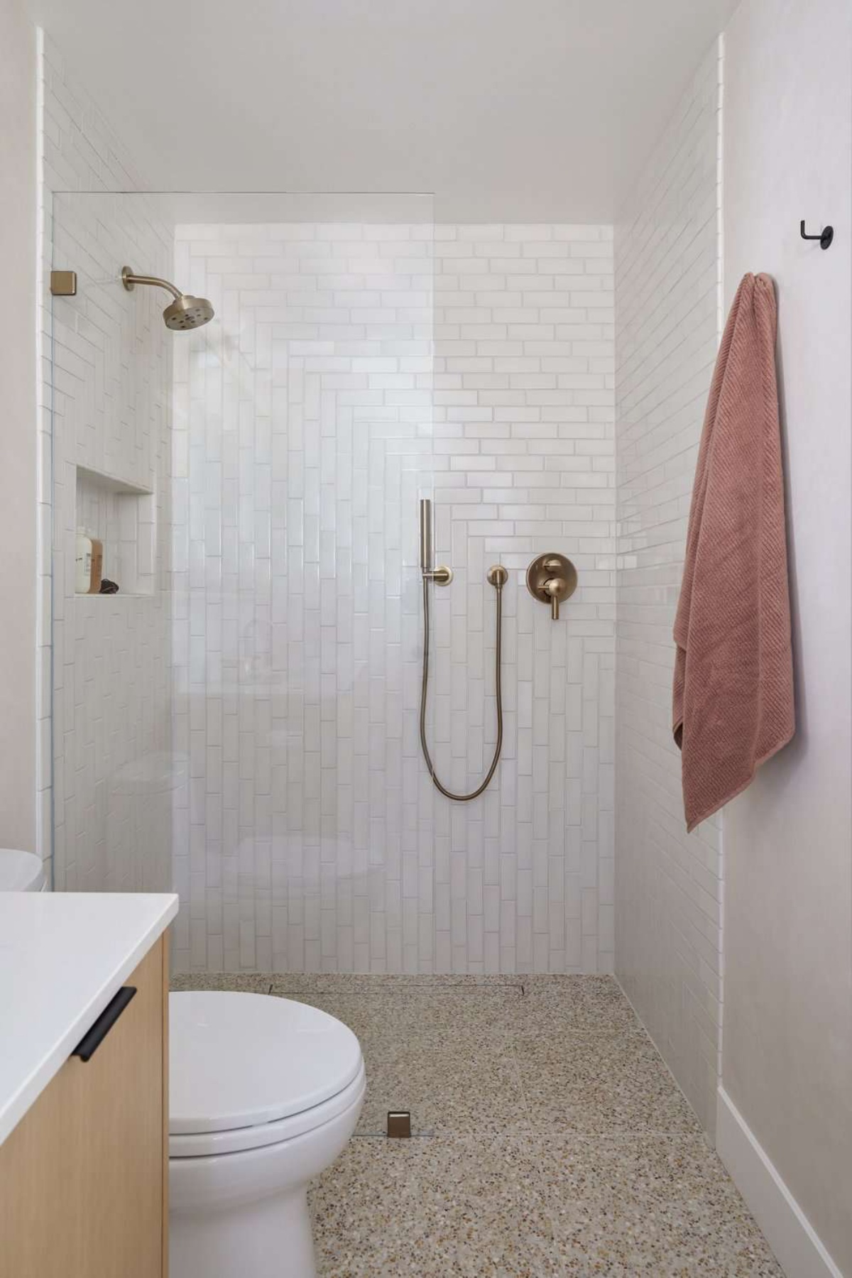 sala da bagno dimensioni ridotte box doccia con vetro