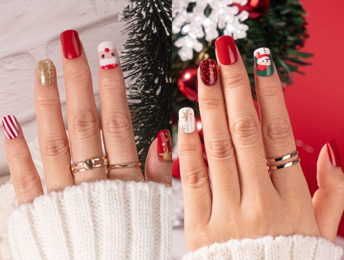 Unghie natalizie 2023: la manicure con disegni natalizi particolari